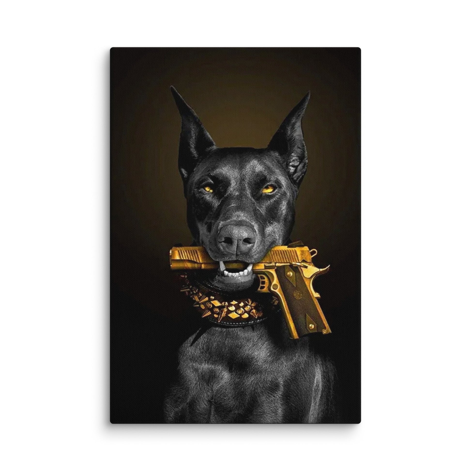 ArtZ® Don't Mess With Doberman Painting Wall Art 12 inch by 16 inch (30x40cm)