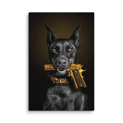 ArtZ® Don't Mess With Doberman Painting Wall Art 12 inch by 16 inch (30x40cm)