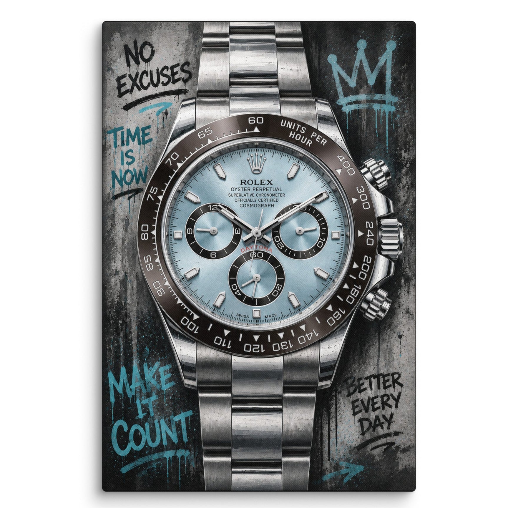 ArtZ® Momentum Never Sleeps Painting Wall Art 12 inch by 18 inch (30x45cm)