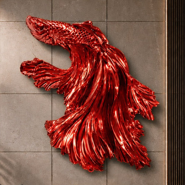 OSO Stainless Steel Celestial Current Sculpture Stainless Steel Fish Sculpture