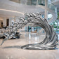 OSO Stainless Steel Aurelian Surge Sculpture Stainless Steel Horses Sculpture