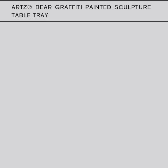 ArtZ® Bear Graffiti Painted Sculpture Table Tray Sculptures