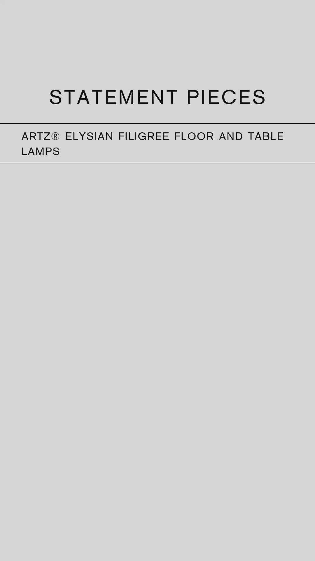 ArtZ® Elysian Filigree Floor and Table Lamps Lamps