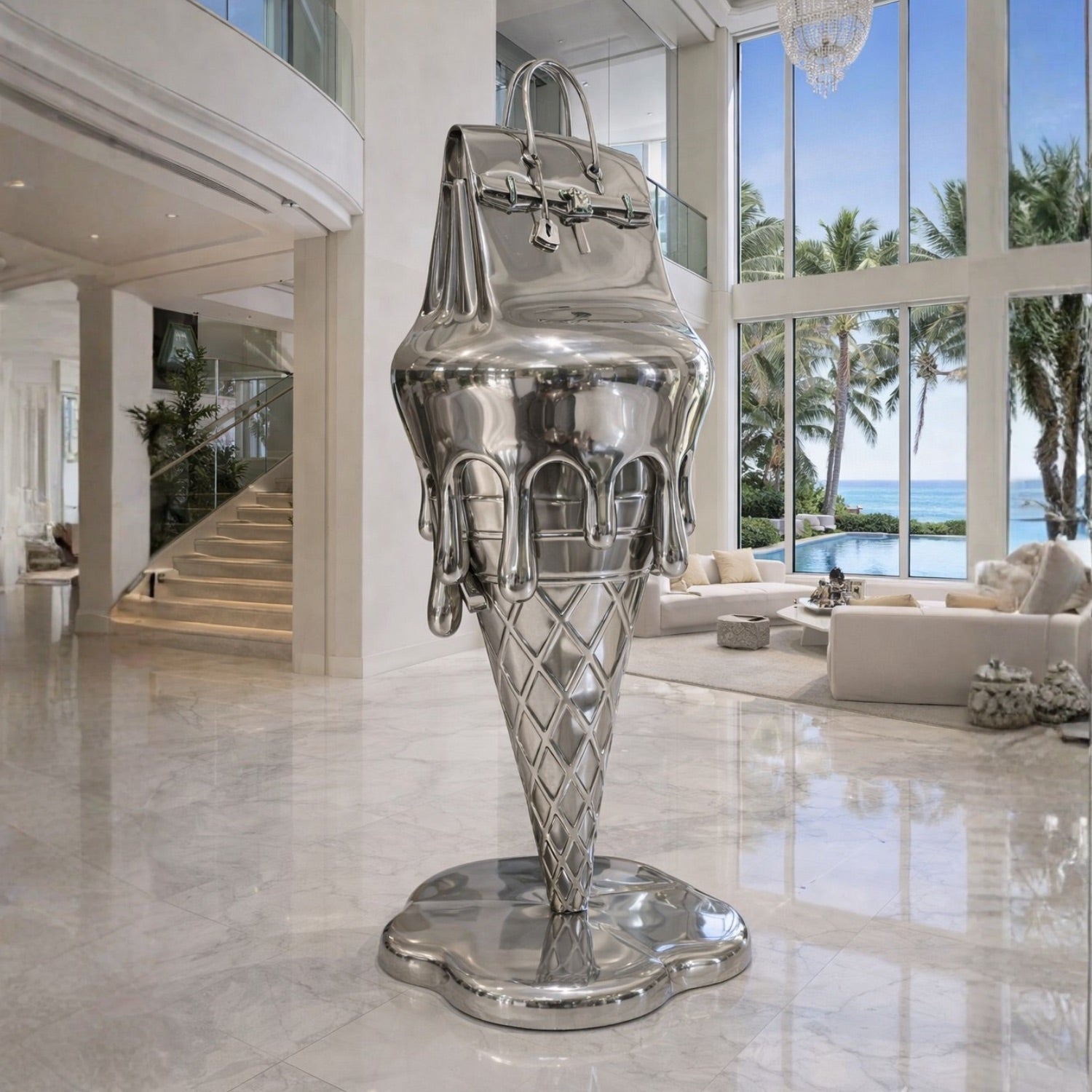 OSO Stainless Steel Molten Icon Sculpture – ArtZMiami