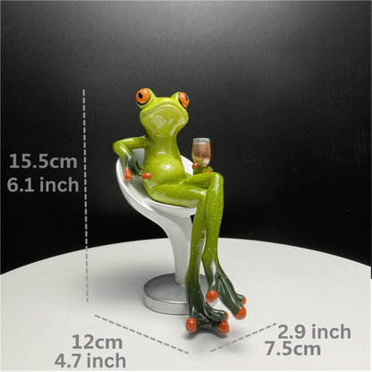 ArtZ® Most Interesting Frog In The World Sculptures Sculptures Wine Frog