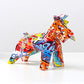 ArtZ® Schnauzer Graffiti Painted Statue Graffiti Dog Sculptures Graffiti