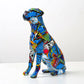 ArtZ® Boxer Nordic Painted Statue Graffiti Dog Sculptures Nordic