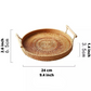 ArtZ® Hand-Woven Round Tray Rattan Wicker Basket - ArtZMiami