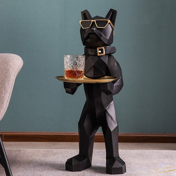 ArtZ® Bulldog Nordic Sculpture Tray Table – ArtZMiami
