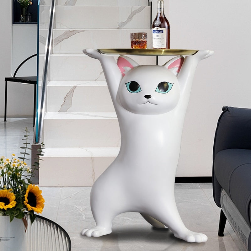 ArtZ® Sneaky Kitty Sculpture Tray Table - ArtZMiami