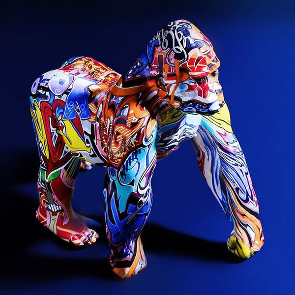 ArtZ® ゴリラ 北欧 ペイント スタチュー – ArtZMiami