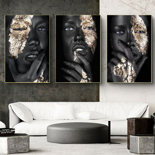 ArtZ® Golden Lady Canvas Paintings - ArtZMiami