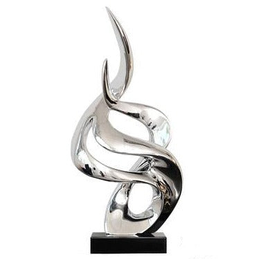 ArtZ® Abstract Flame Sculpture Sculptures Silver