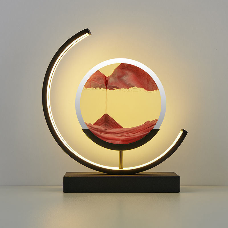 ArtZ® Sand And Water Moving Art LED Moon Lamp