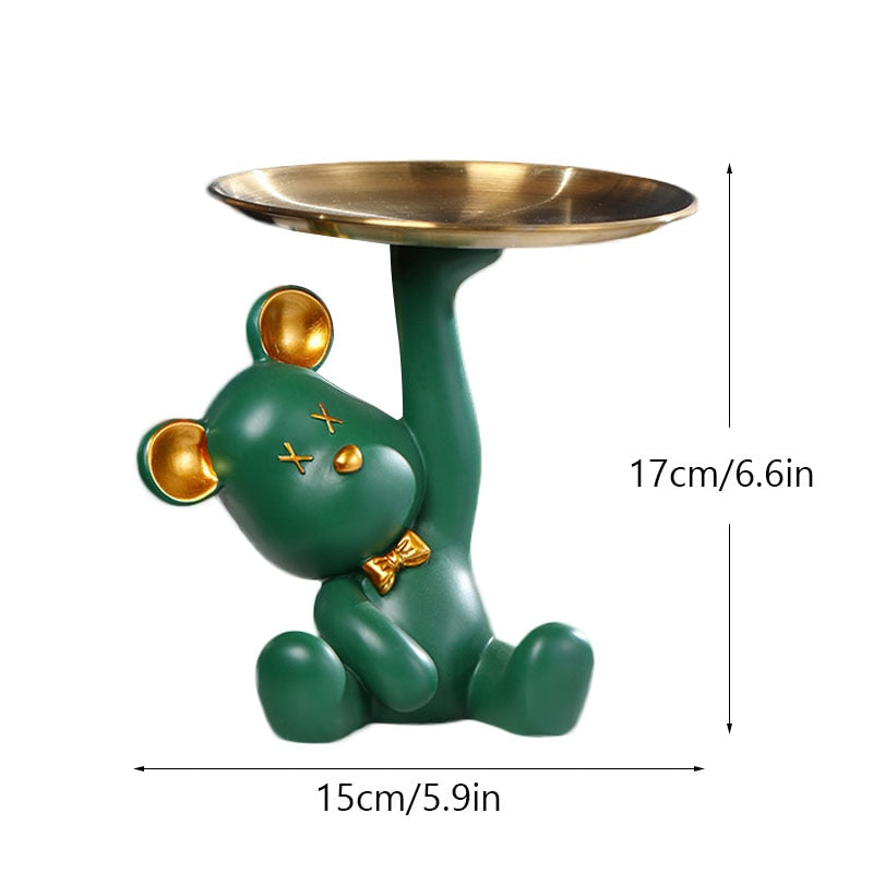 ArtZ® Bear Sculpture Table Tray – ArtZMiami