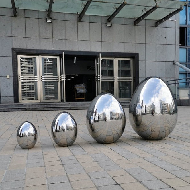 ArtZ® Stainless Steel Oval Egg Sculptures - ArtZMiami