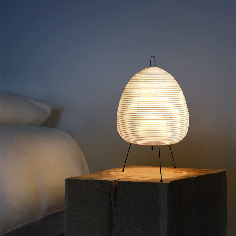 ArtZ® LED Japanese Rice Paper Table Lamp