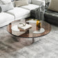 ArtZ® Nordic Design Round Glass Wedge Coffee Table