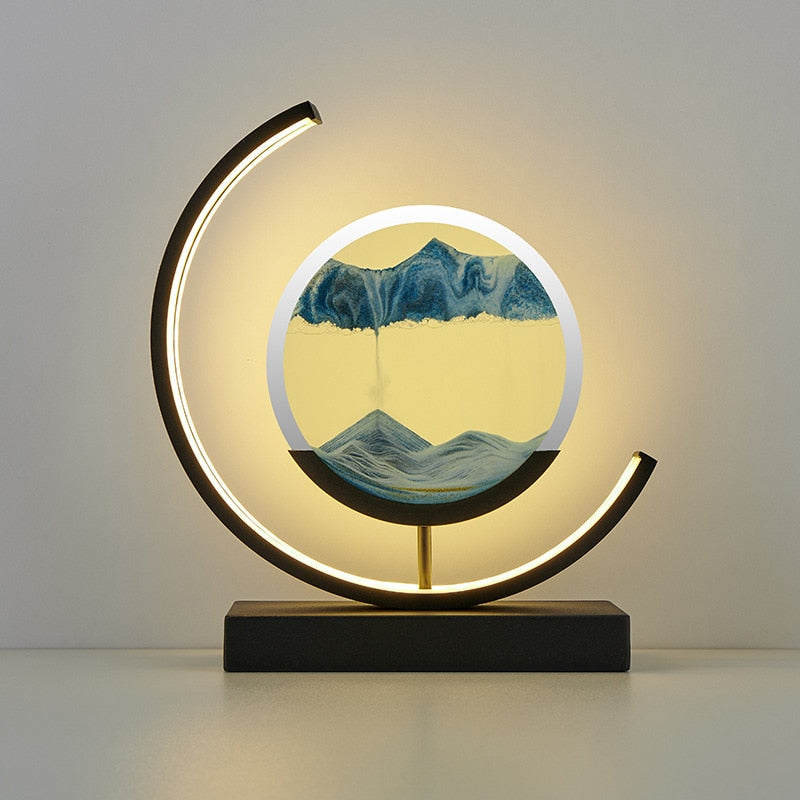ArtZ® Sand And Water Moving Art LED Moon Lamp – ArtZMiami