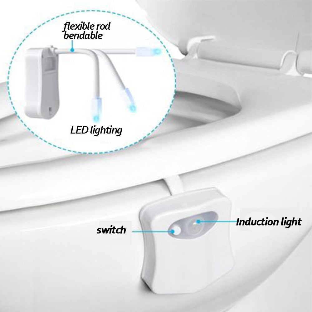 Smart LED Toilet Seat Lighting with Motion Sensor and UV