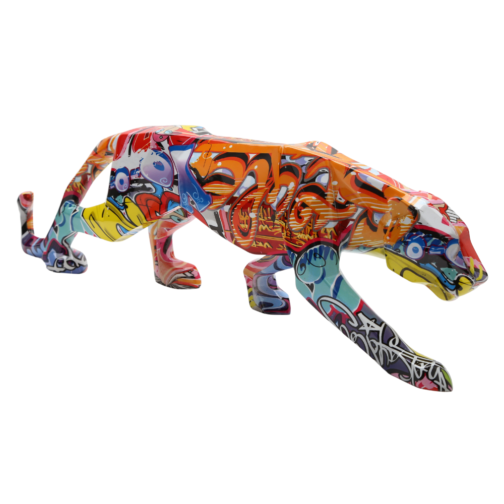 ArtZ® Graffiti Painted Panther Sculpture - ArtZMiami