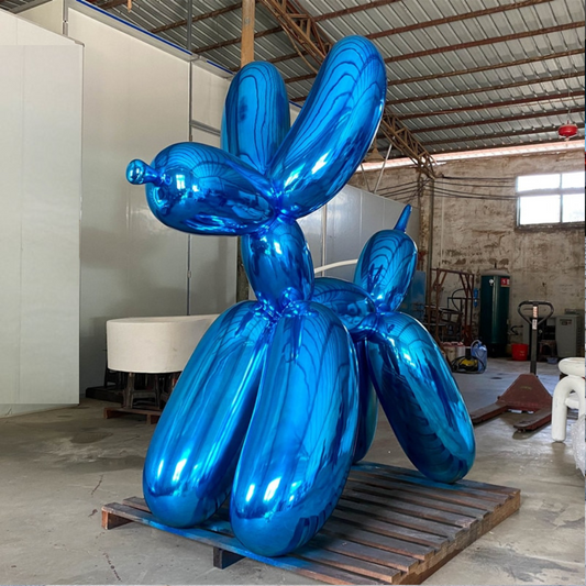 ArtZ® ballonghundskulptur i rustfritt stål