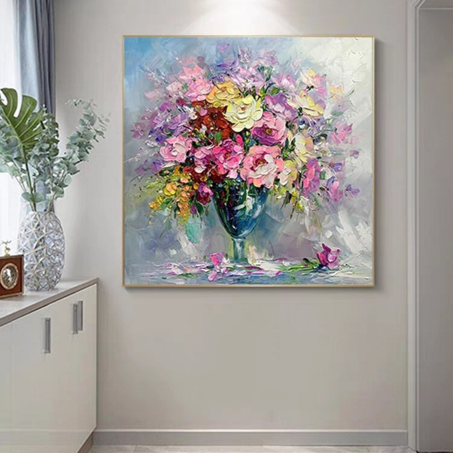 ArtZ® 幸せな花 手描き 油絵 キャンバス – ArtZMiami ArtZ® 幸せな花 手描き 油絵 キャンバス – ArtZMiami