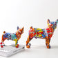 ArtZ® French Bulldog Graffiti Painted Statue