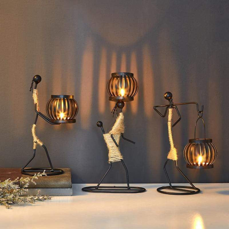 Metal Candle Holder Figurines - Splentify