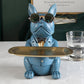 ArtZ® Bulldog Sculpture Table Tray and Piggy Bank