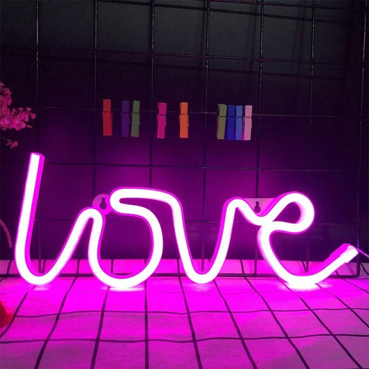 Neon kærlighedslys